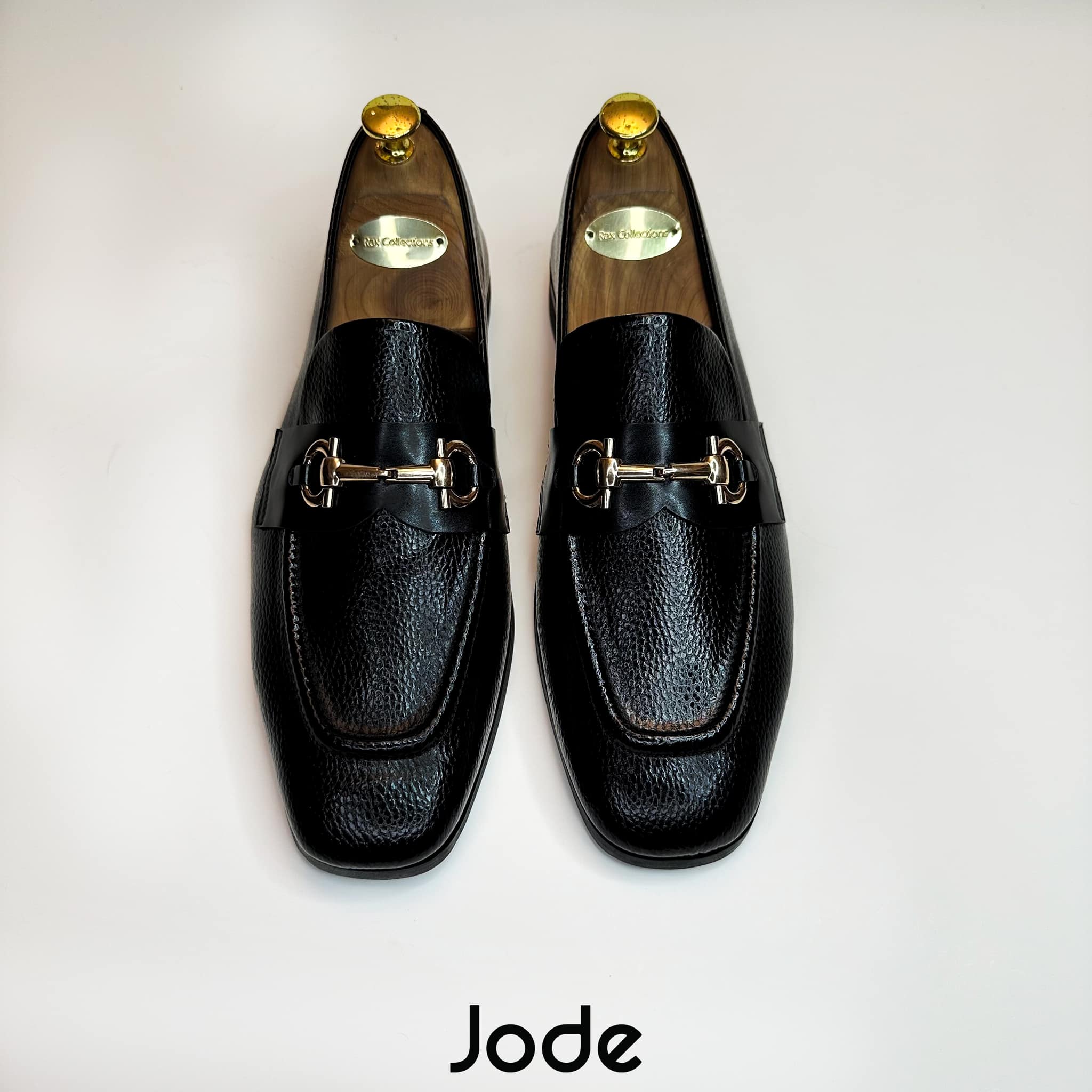 Black Leather with Mid-cut horsebit