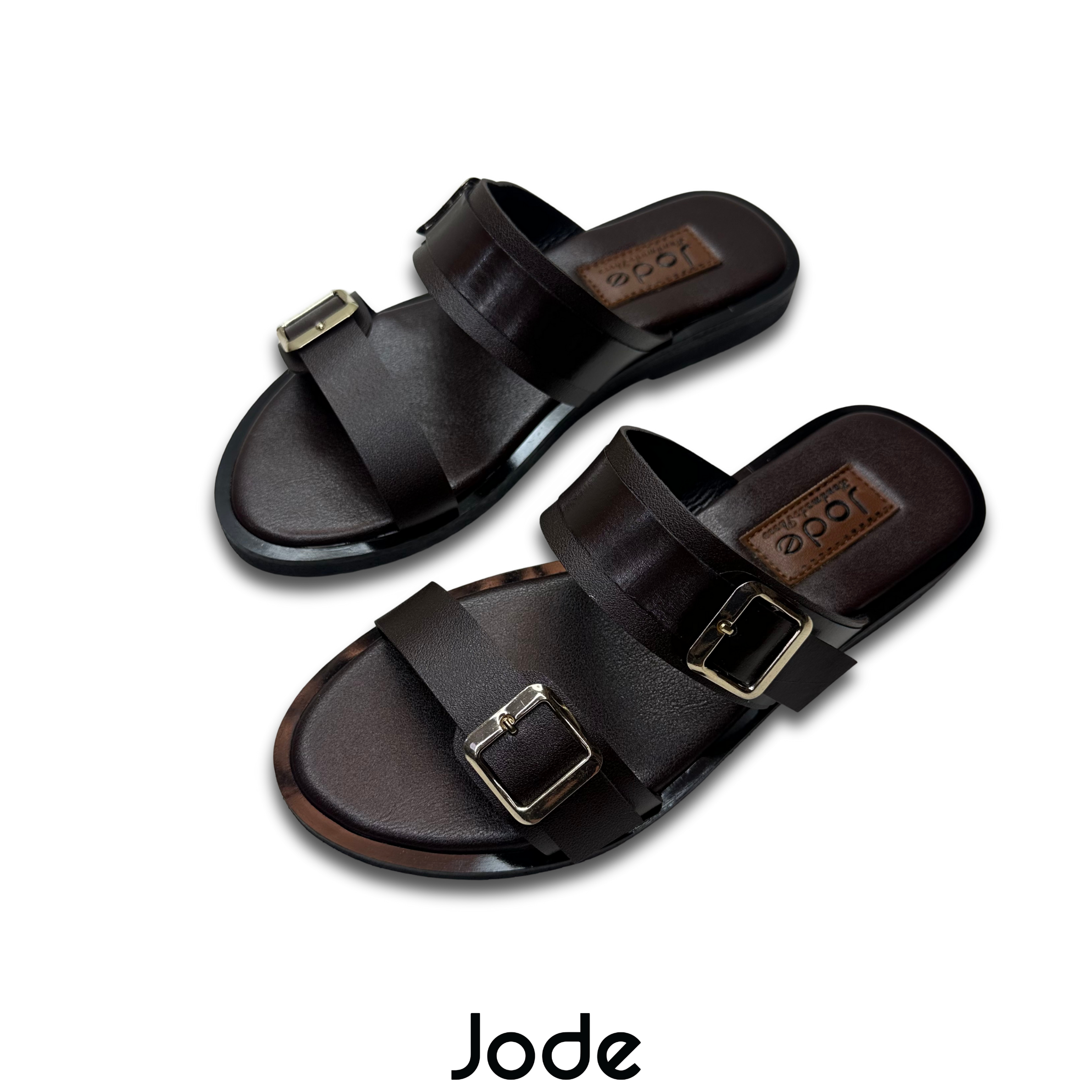 Brown leather Double monk designer edition