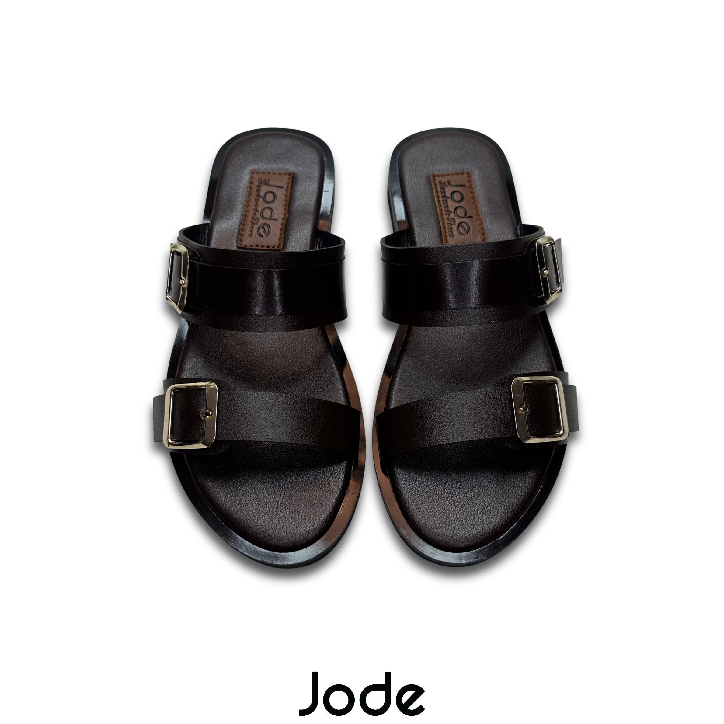 Black leather Double monk designer edition