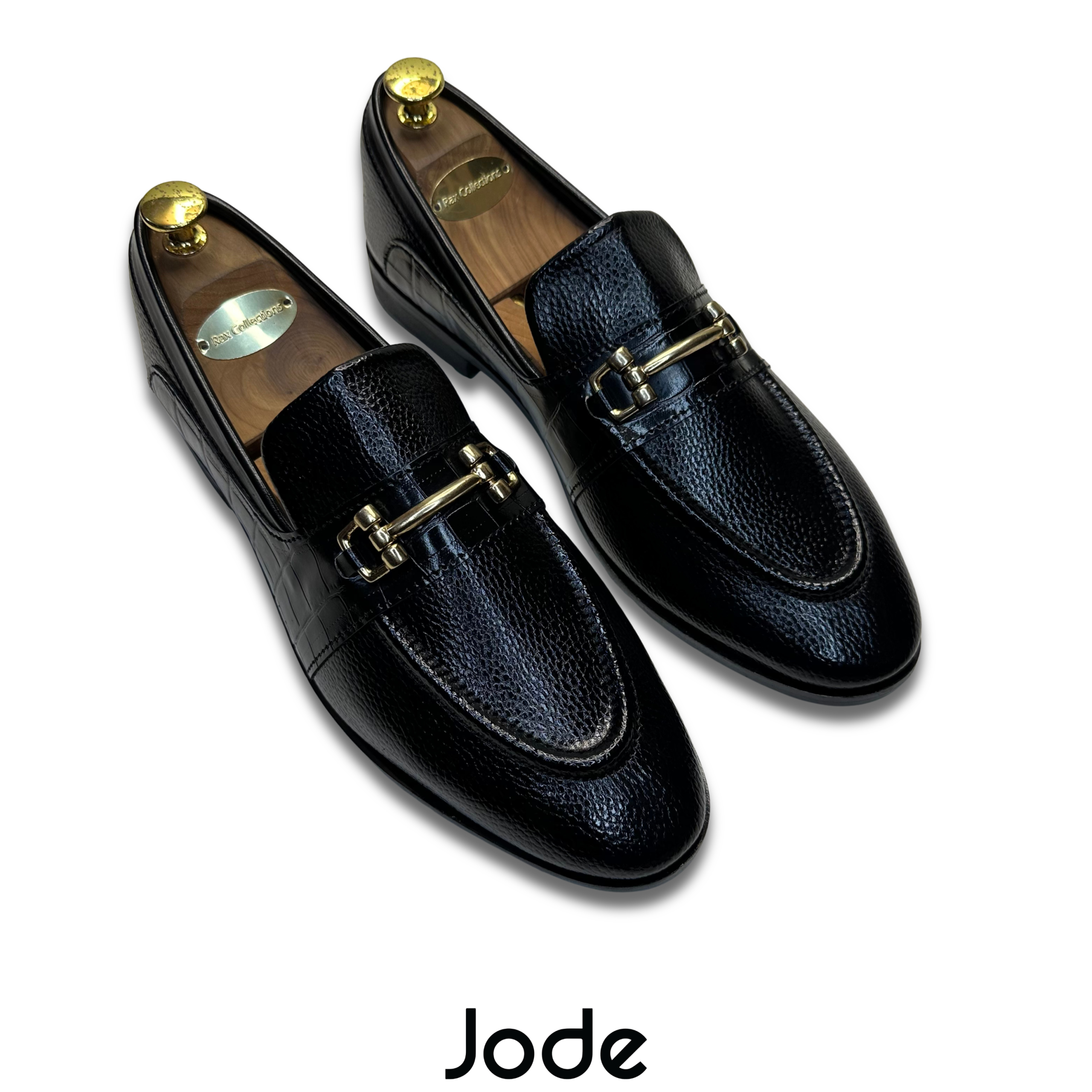 Black plain Antique gold horsebit series