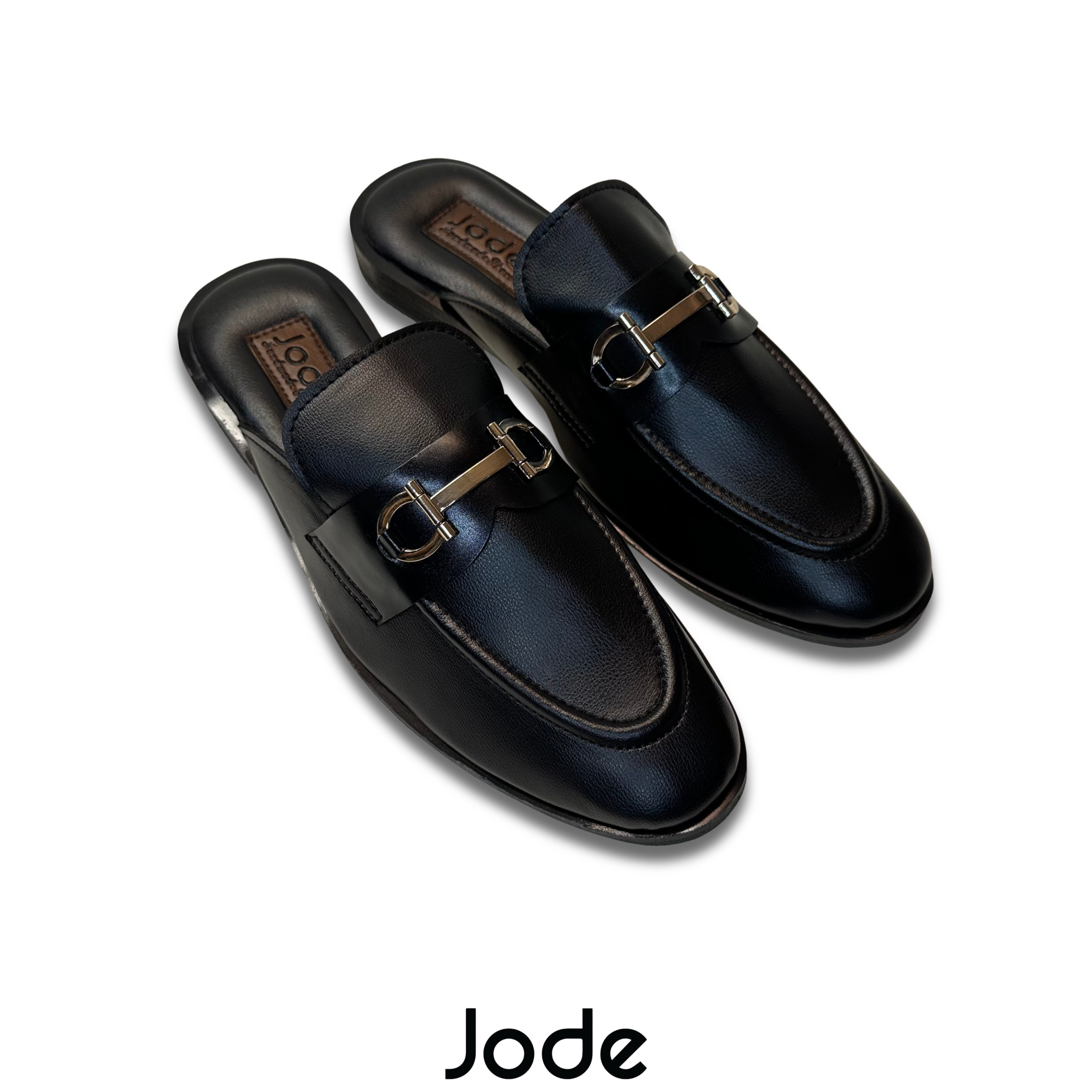 Black Plain leather with gold Horsebit