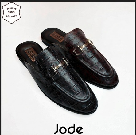 Croc-Embossed Horsebit Mules