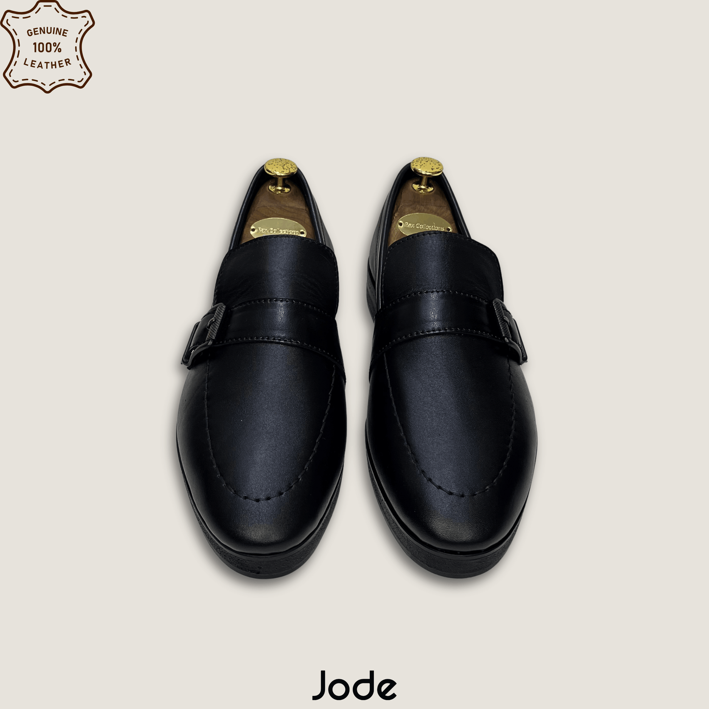 Black & Chocolate Brown Fat Sole Monk Strap - Image 5