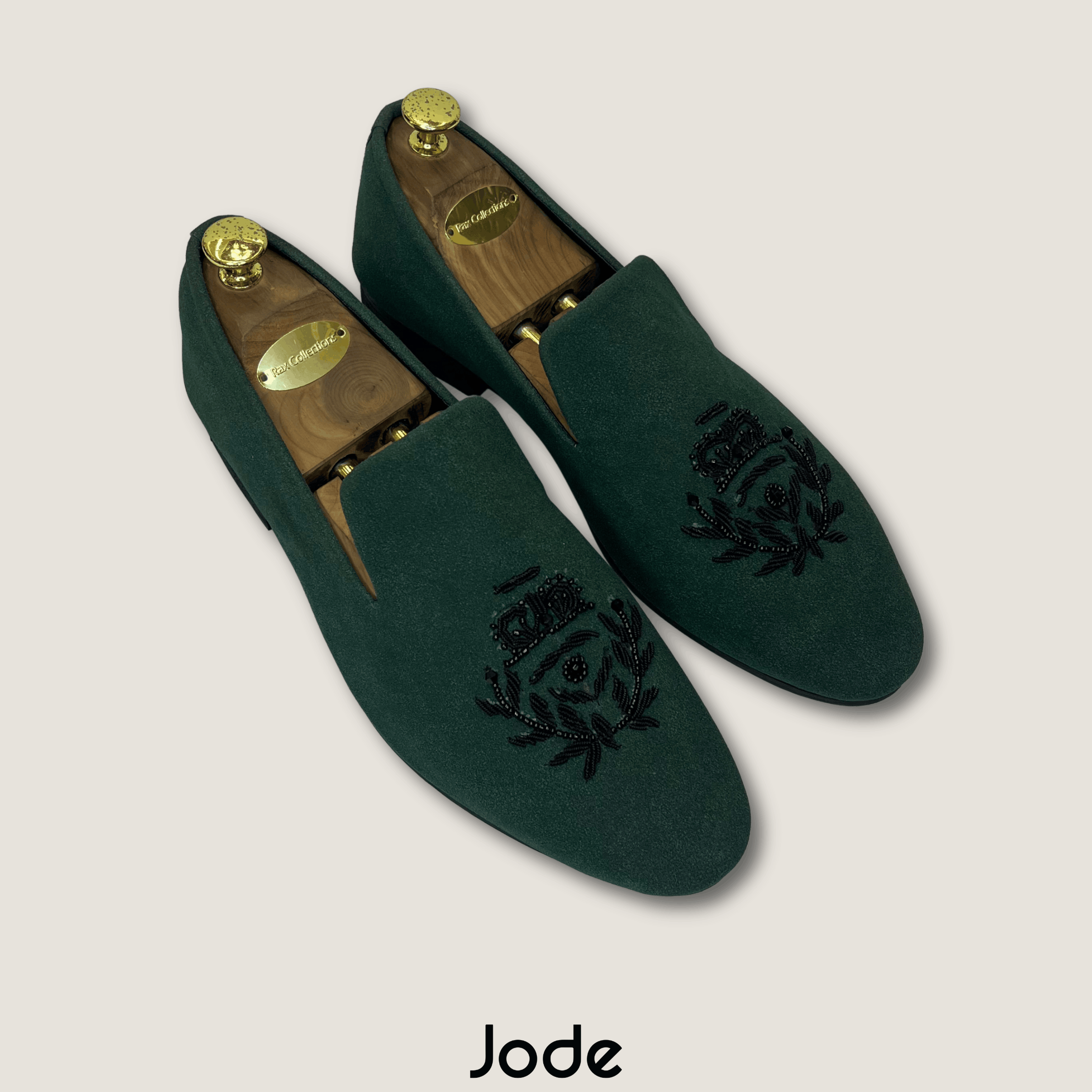The Forest Green Black Crest Zardozi