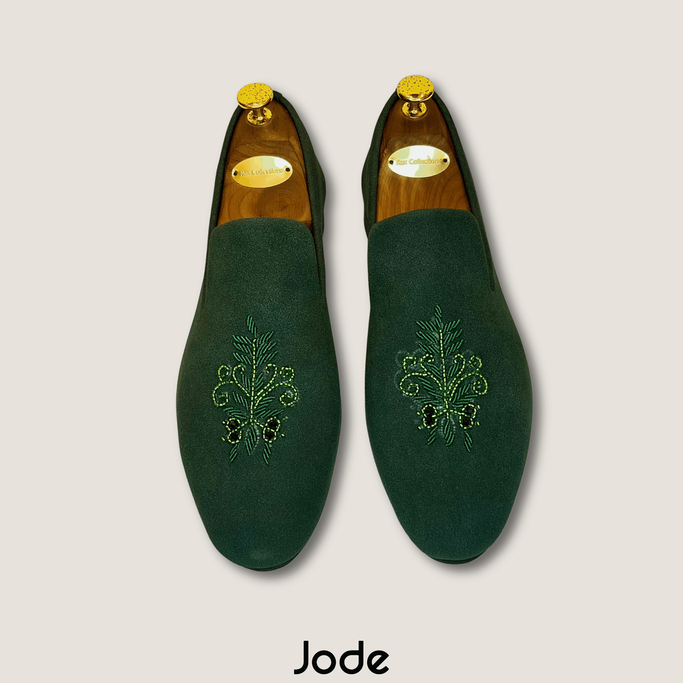 Forest Green Emerald Embroidered Zardozi